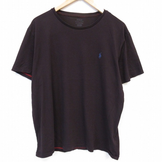 ラルフローレン 半袖Tシャツ ワンポイントロゴ ブラウン メンズXL相当 | 古着