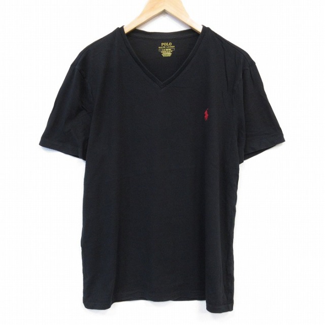ラルフローレン 半袖Tシャツ ワンポイントロゴ ブラック メンズL相当 | 古着