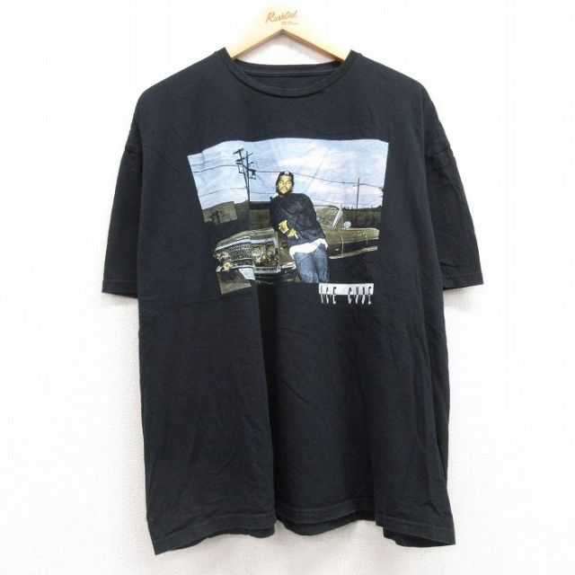 XL★古着 半袖 ヒップホップ ラップ Tシャツ メンズ アイスキューブ 大きいサイズ クルーネック 黒 ブラック 25apr30 中古