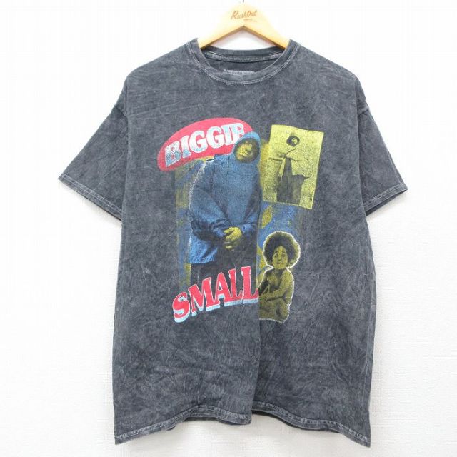 XL★古着 半袖 ヒップホップ ラップ Tシャツ メンズ ノトーリアスBIG コットン クルーネック グレー他 【spe】 25may14 中古