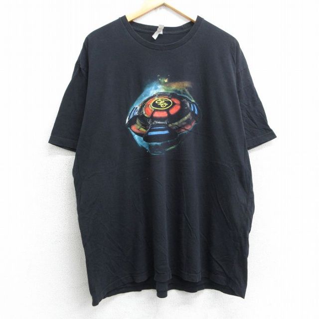 【50%OFF】XL★古着 半袖 ロック バンド Tシャツ メンズ ジェフリン 大きいサイズ クルーネック 黒 ブラック 25jul03 中古