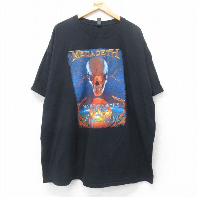 メガデス 半袖Tシャツ ブラック XL | 古着