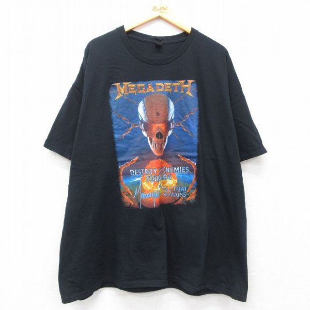 メガデス 半袖Tシャツ ブラック XL | 古着