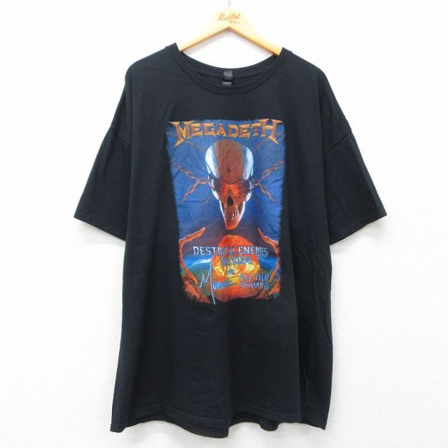メガデス 半袖Tシャツ ブラック XL | 古着