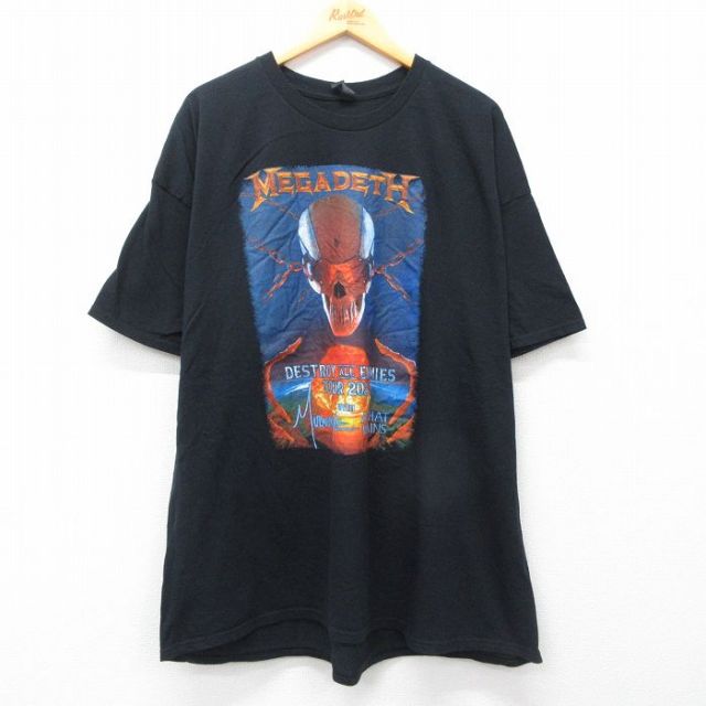 メガデス 半袖Tシャツ ブラック XL | 古着