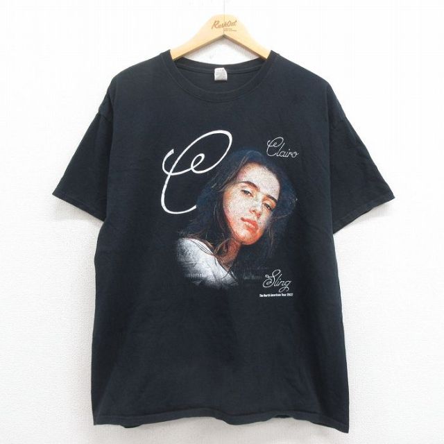 XL★古着 フルーツオブザルーム 半袖 ロック バンド Tシャツ メンズ クレイロ コットン クルーネック 黒 ブラック 25aug04 中古
