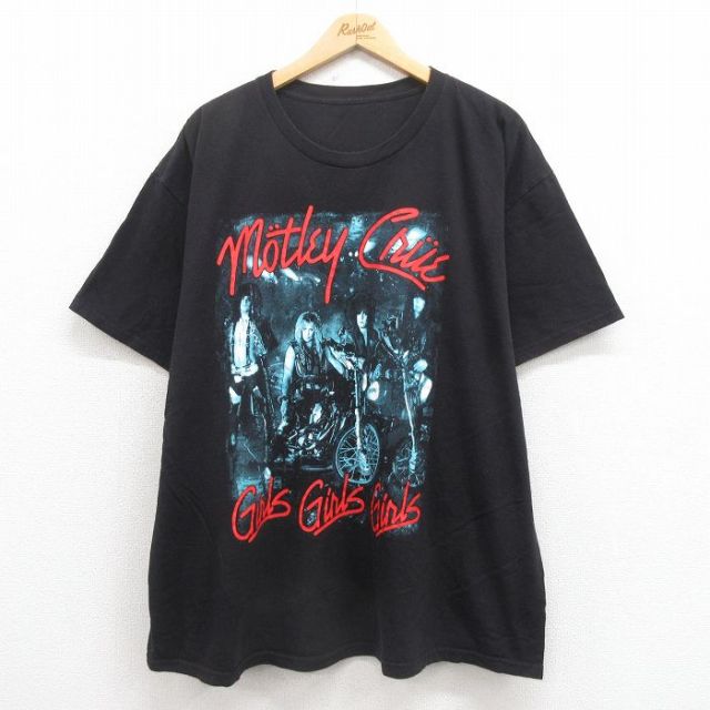 XL★古着 半袖 ロック バンド Tシャツ メンズ モトリークルー 大きいサイズ 黒 ブラック 25aug04 中古