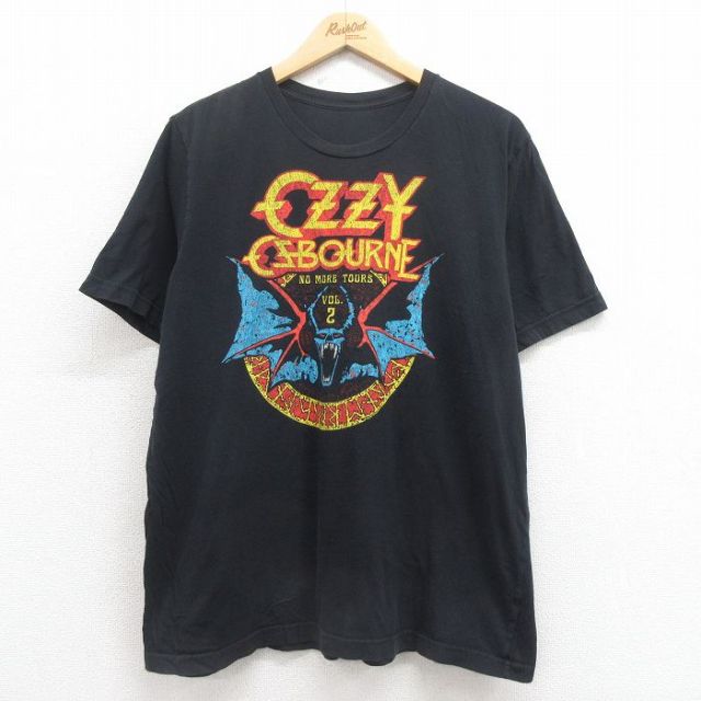 XL★古着 半袖 ロック バンド Tシャツ メンズ オジーオズボーン クルーネック 黒 ブラック 25aug04 中古