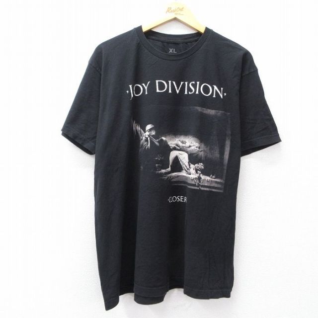 XL★古着 半袖 ロック バンド Tシャツ メンズ ジョイディヴィジョン 大きいサイズ コットン クルーネック 黒 ブラック 25aug07 中古