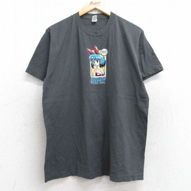 L★古着 半袖 ロック バンド Tシャツ メンズ ブリンク182 コットン クルーネック 濃グレー 25aug29 中古