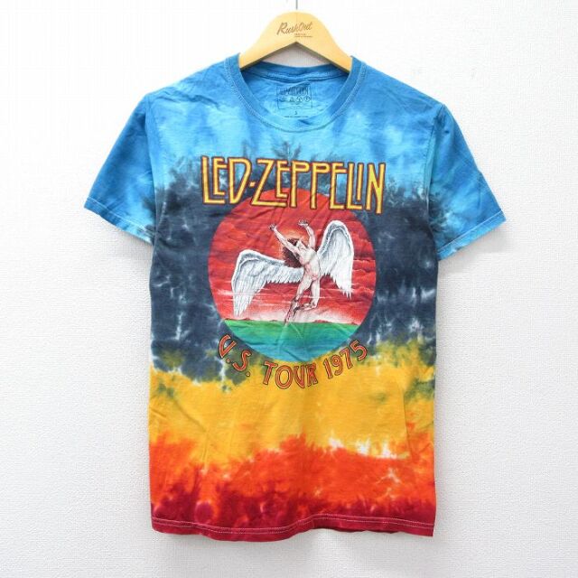 【20%OFF】90s 半袖Tシャツ レッドツェッペリン ネイビータイダイ S | 古着