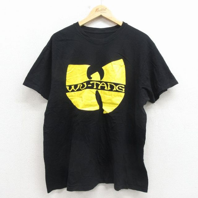 XL★古着 半袖 ヒップホップ ラップ Tシャツ メンズ ウータンクラン 大きいサイズ クルーネック 黒 26mar13