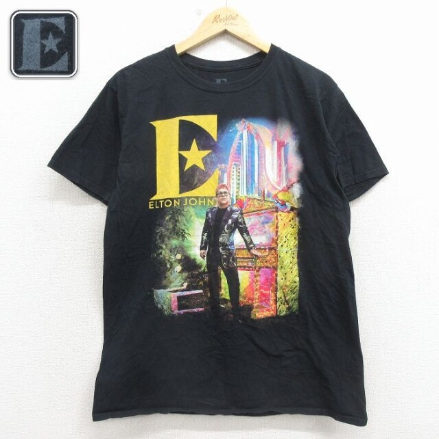 【50%OFF】半袖Tシャツ エルトンジョン ブラック L | 古着