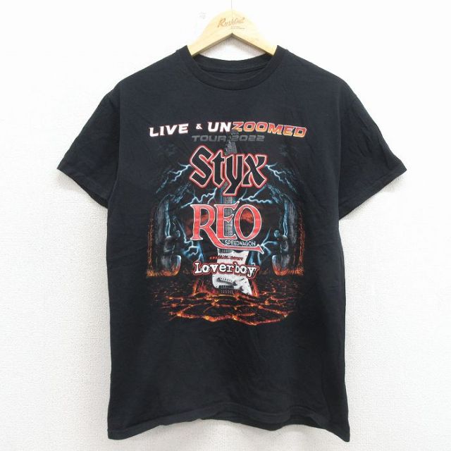 古着通販 M☆古着 半袖 ロック バンド Tシャツ メンズ STYX レオ