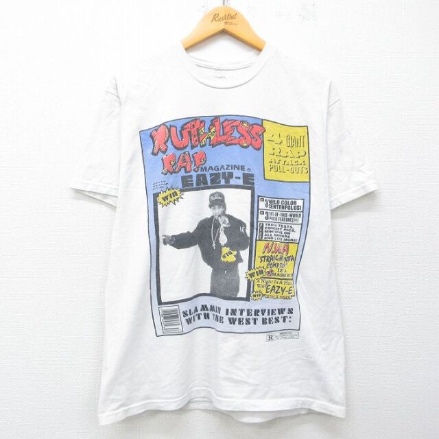 半袖Tシャツ EAZY-Eプリント ホワイト メンズL相当 | 古着