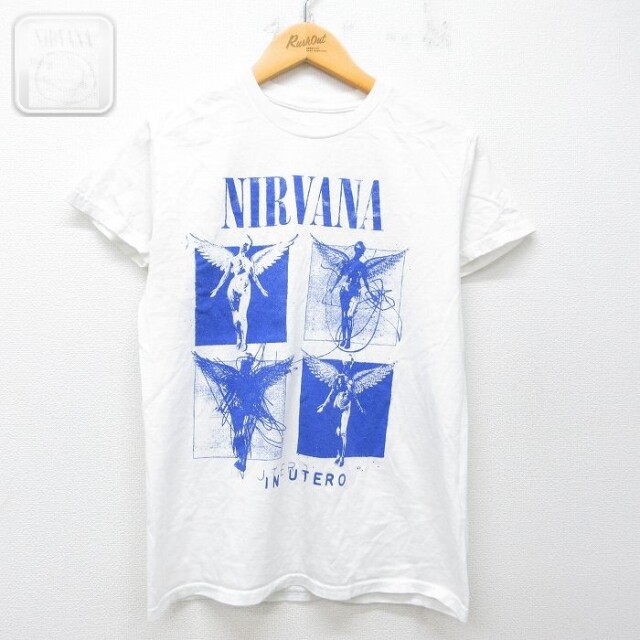 【20%OFF】半袖Tシャツ ニルバーナ ホワイト メンズS相当 | 古着