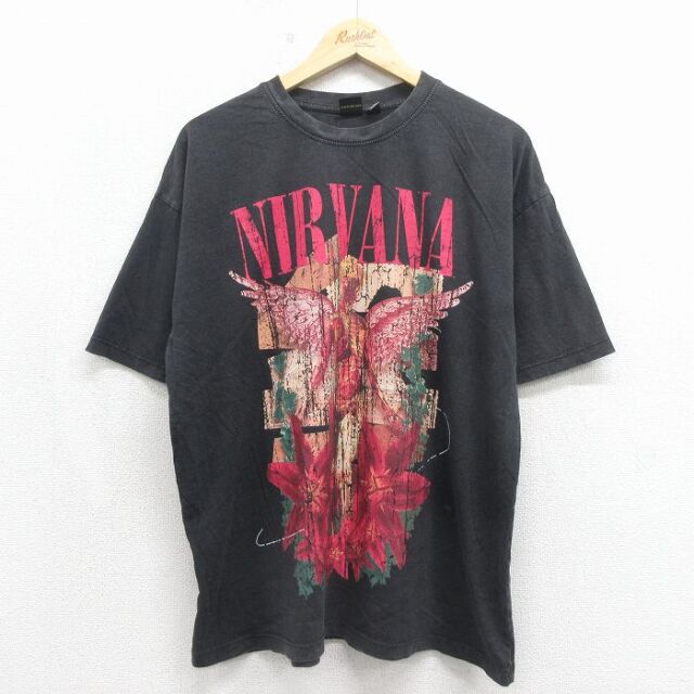 半袖Tシャツ ニルヴァーナプリント ブラック XL | 古着