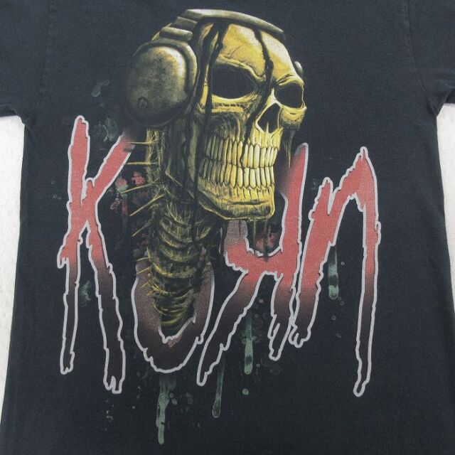 古着通販 M☆古着 ヘインズ 半袖 ロック バンド Tシャツ メンズ コーン