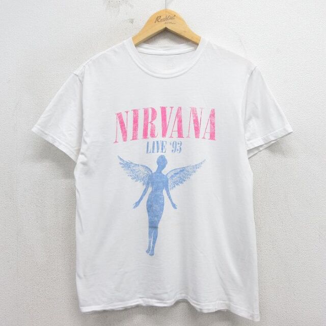 古着通販 M☆古着 半袖 ロック バンド Tシャツ メンズ ニルバーナ