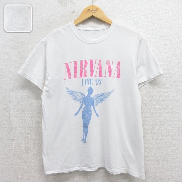 【20%OFF】半袖Tシャツ ニルヴァーナプリント ホワイト メンズM相当 | 古着