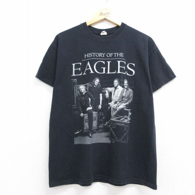 古着通販 L☆古着 半袖 ロック バンド Tシャツ メンズ イーグルス