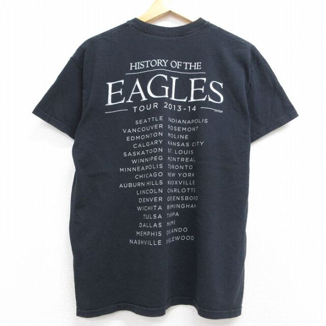 古着通販 L☆古着 半袖 ロック バンド Tシャツ メンズ イーグルス