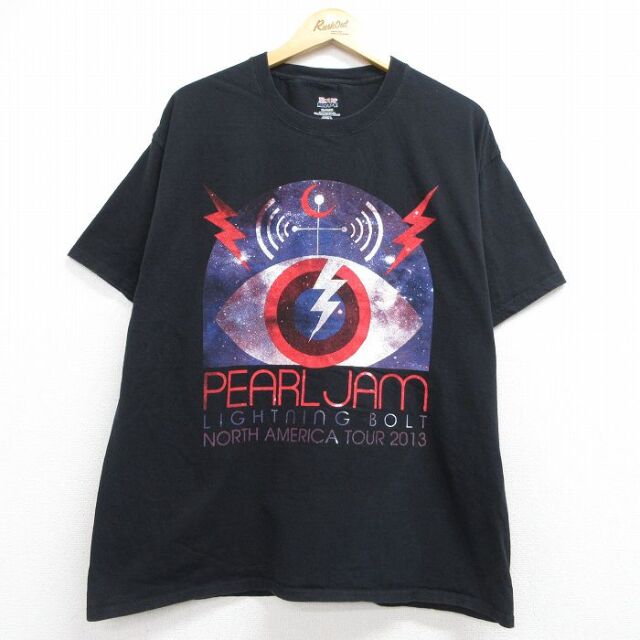 パールジャム 半袖Tシャツ パールジャムプリント ブラック メンズXL相当 | 古着