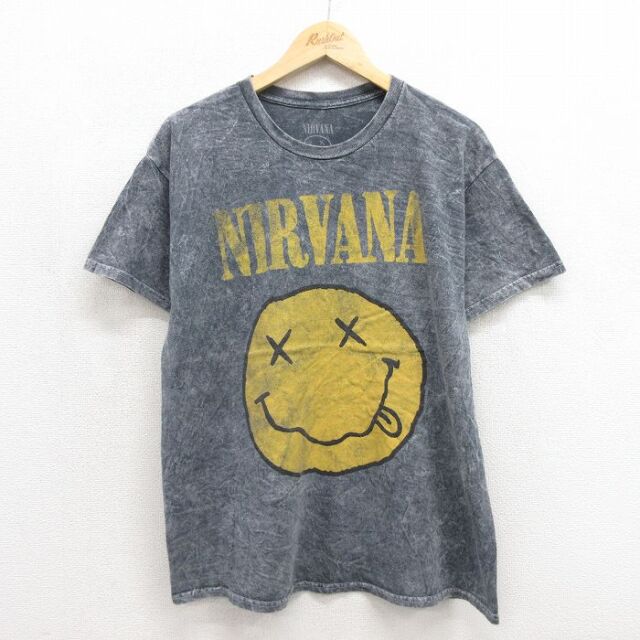 ニルヴァーナ 半袖Tシャツ タイダイ グレー メンズL相当 | 古着