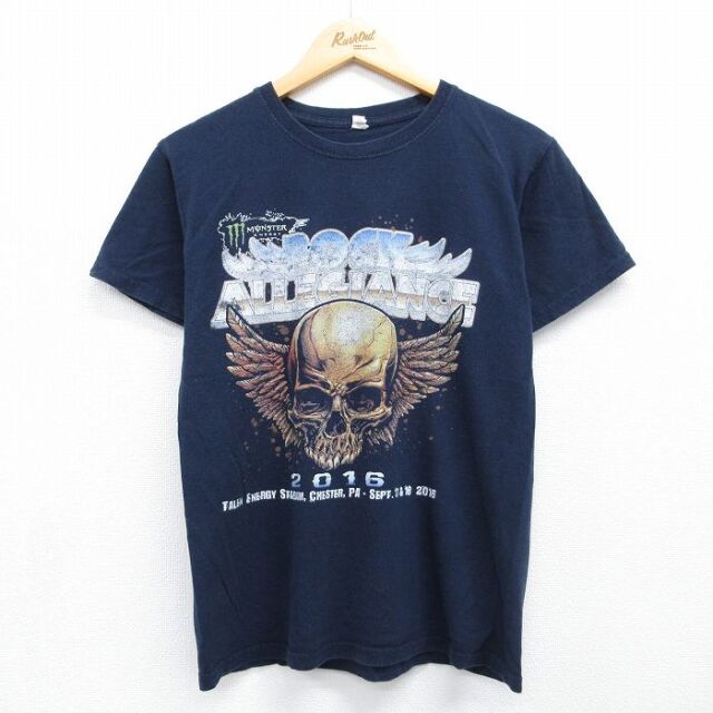 アリスインチェインズ 半袖Tシャツ ネイビー メンズM相当 | 古着