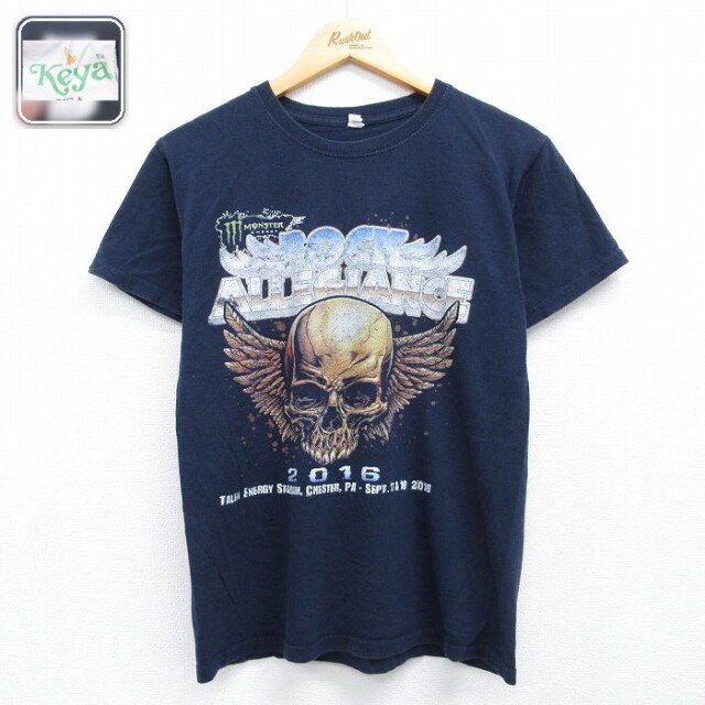 アリスインチェインズ 半袖Tシャツ ネイビー メンズM相当 | 古着