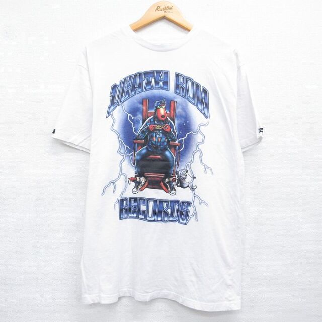 半袖Tシャツ スヌープドッグプリント ホワイト メンズL相当 | 古着
