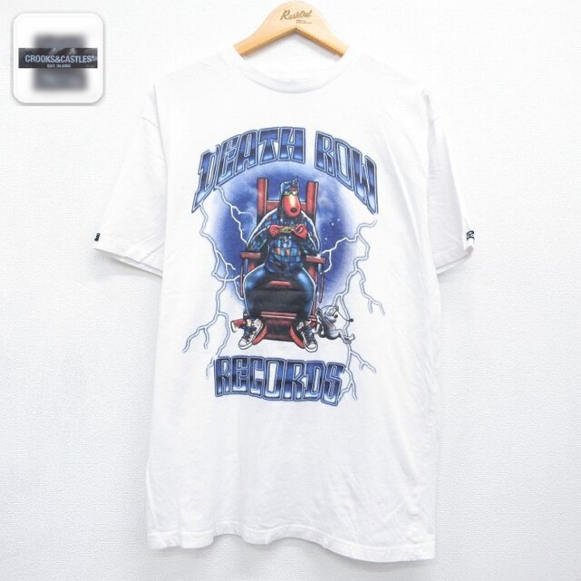 半袖Tシャツ スヌープドッグプリント ホワイト メンズL相当 | 古着