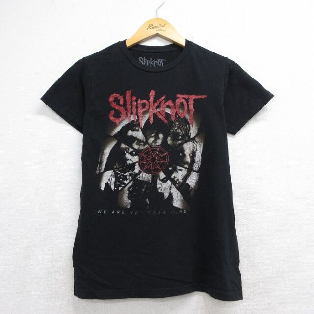 半袖ロックバンドTシャツ スリップノット ブラック メンズS相当 | 古着