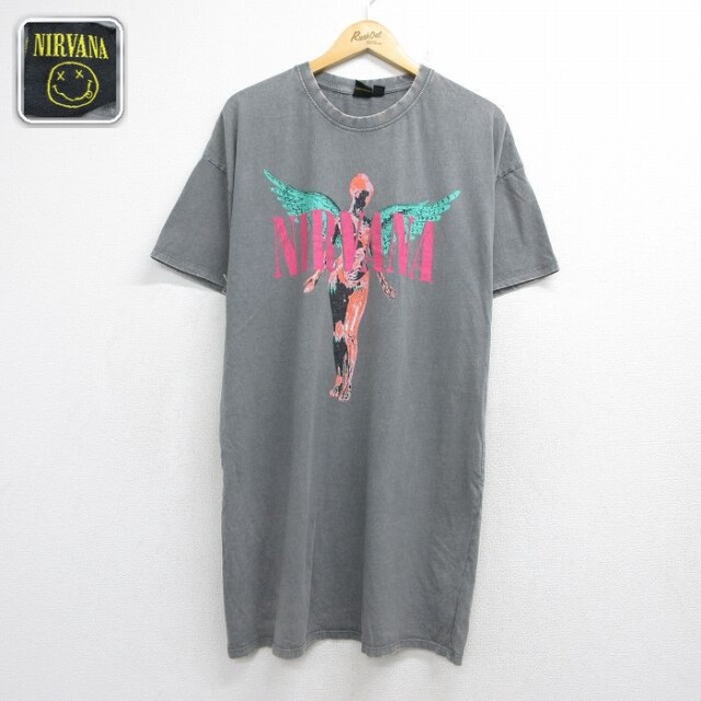 ニルヴァーナ 半袖Tシャツ インユーテロ グレー メンズXL相当 | 古着