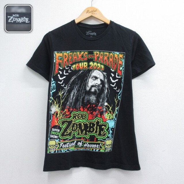 ロブゾンビ 半袖Tシャツ ブラック メンズS相当 | 古着