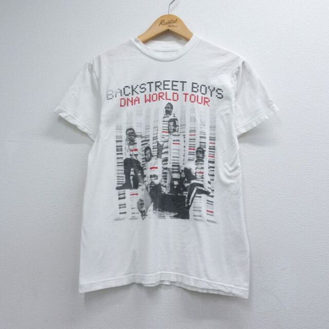 バックストリートボーイズ 半袖Tシャツ ホワイト メンズM相当 | 古着