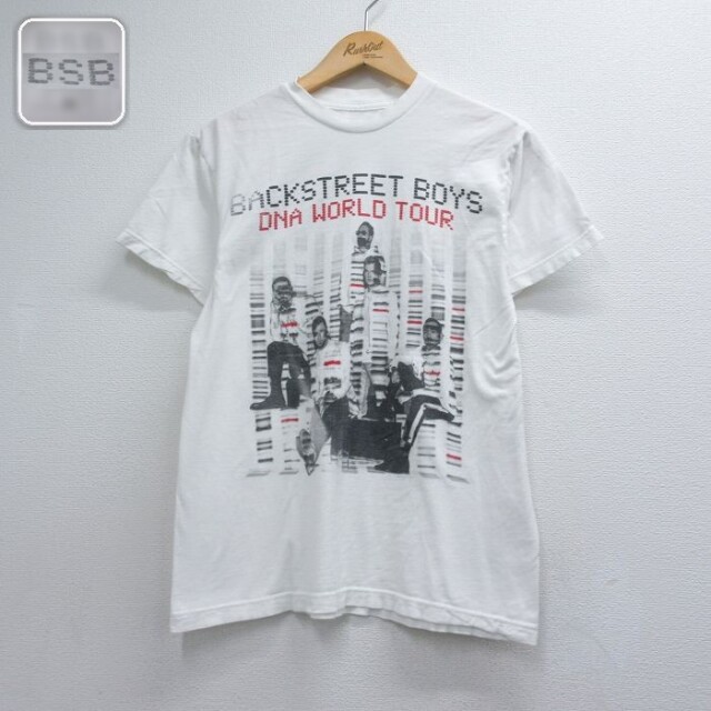 バックストリートボーイズ 半袖Tシャツ ホワイト メンズM相当 | 古着