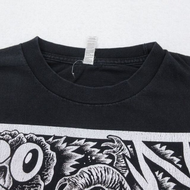 古着通販 M☆古着 半袖 ロック バンド Tシャツ メンズ DOWN TOWN BROWN