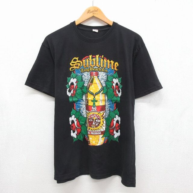サブライム 半袖ロックバンドTシャツ ブラック メンズL相当 | 古着