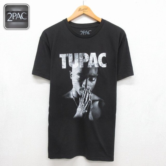 半袖Tシャツ トゥパック2PACプリント ブラック メンズL相当 | 古着