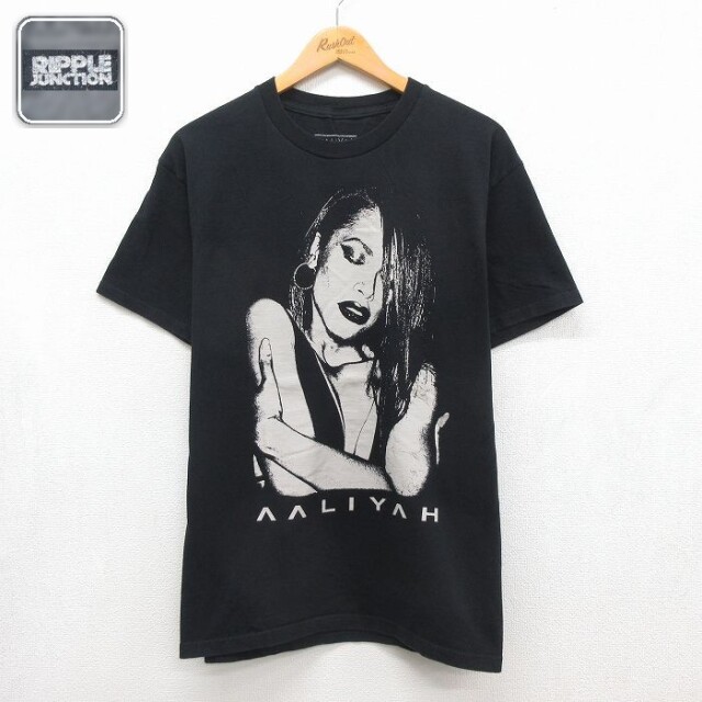 リップルジャンクション L 半袖Tシャツ ヒップホップラップ ブラック メンズL相当 | 古着
