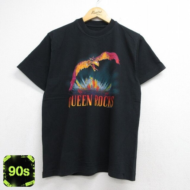 90s 半袖Tシャツ クイーン ブラック メンズM相当 | 古着