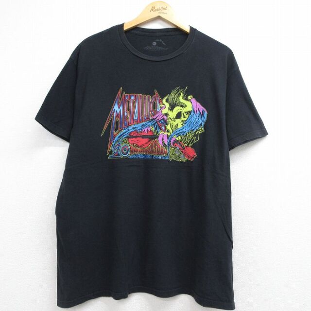 メタリカ 半袖Tシャツ 20周年記念 ブラック メンズXL相当 | 古着