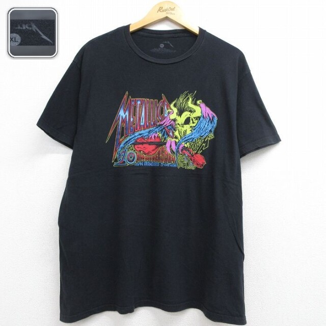 メタリカ 半袖Tシャツ 20周年記念 ブラック メンズXL相当 | 古着