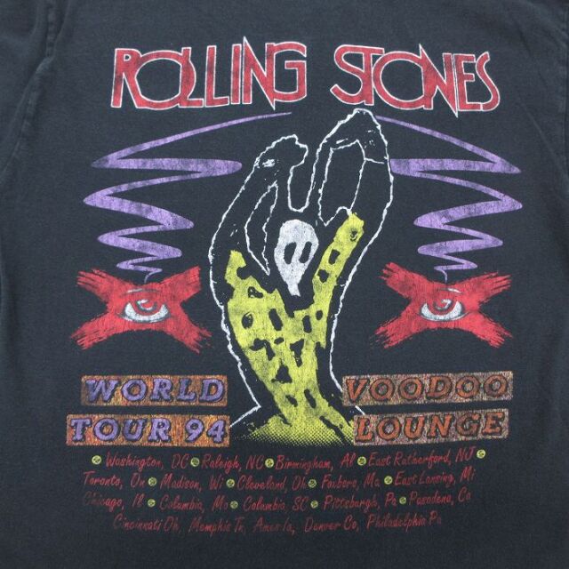 古着通販 L☆古着 半袖 ロック バンド Tシャツ メンズ ローリング