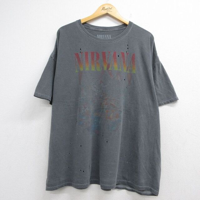 ニルヴァーナ 半袖Tシャツ グレー メンズXL相当 | 古着