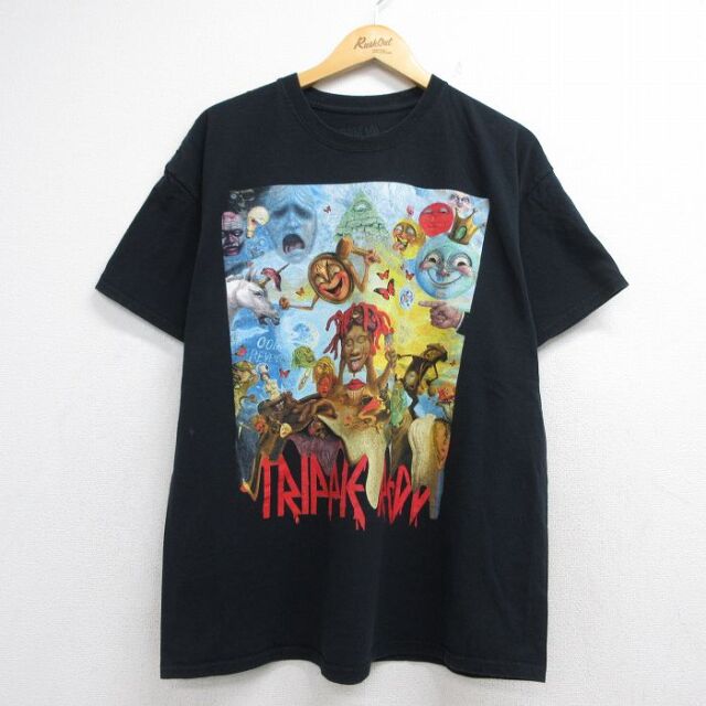 半袖Tシャツ トリッピーレッド ブラック メンズXL相当 | 古着