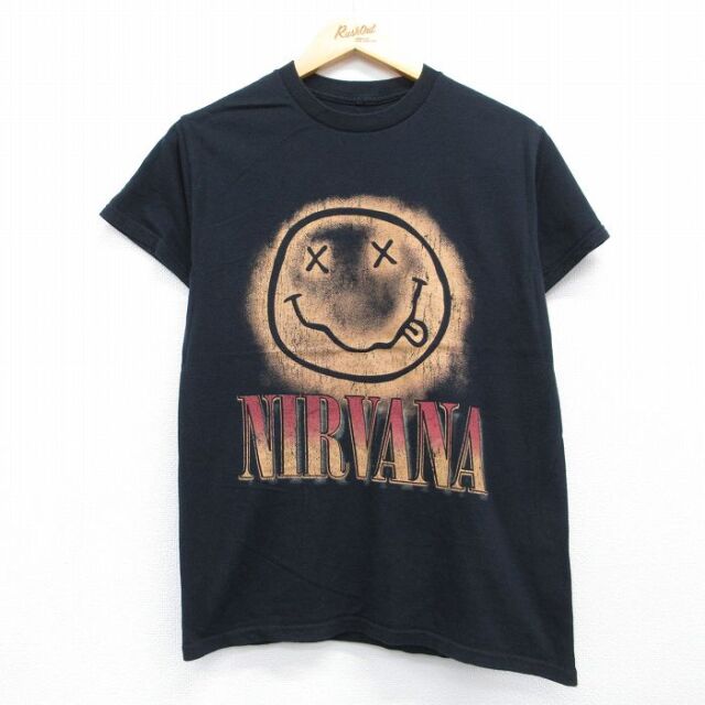ニルヴァーナ 半袖ロックバンドTシャツ ブラック メンズS相当 | 古着