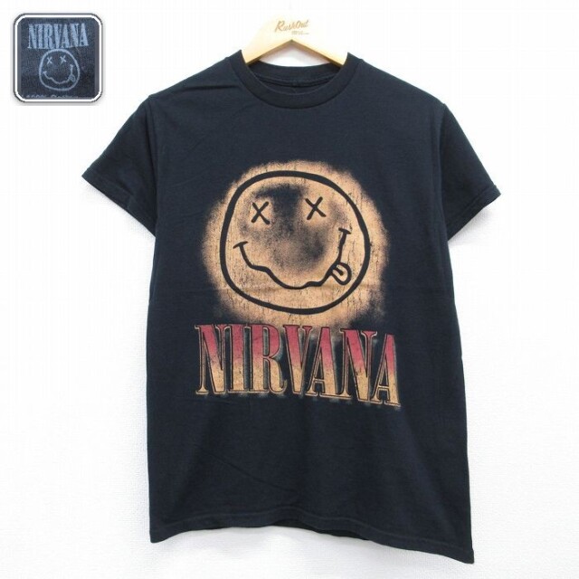 ニルヴァーナ 半袖ロックバンドTシャツ ブラック メンズS相当 | 古着