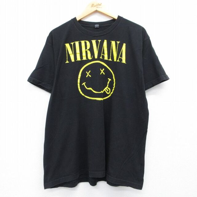 半袖Tシャツ ニルヴァーナプリント ブラック メンズXL相当 | 古着